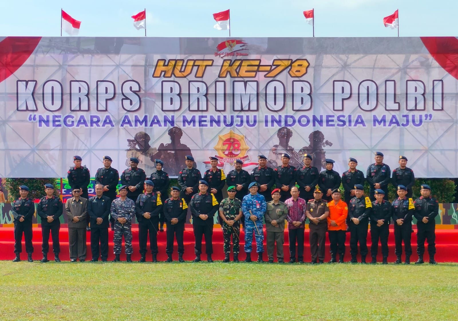 Komandan Lanal Dumai Hadir Dalam Upacara HUT Ke 78 Korps Brimob Polri